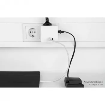 KABELMEISTER Steckdosenwürfel mit 3x Schutzkontakt-Steckdosen, USB-C 20W PD 3.0 und USB-A 18W, 1,5m, Weiß