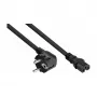 Kabelmeister Schuko-Netzkabel mit 90°-Winkelstecker auf IEC C15, Schwarz, 1,8 m