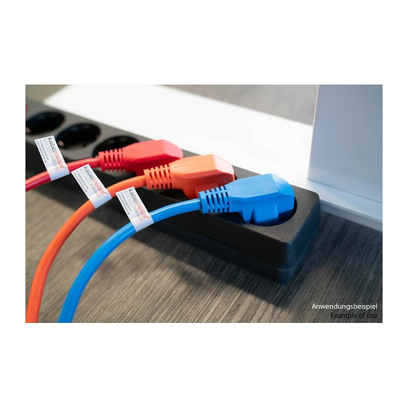 KABELMEISTER Schuko auf C13 Winkel-Netzkabel 0,5 m Blau