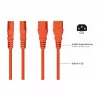 Kabelmeister Schuko auf C13 Winkel-Netzkabel 1m Orange
