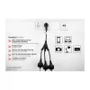 Kabelmeister SK0103-S002 3-fach Schuko Steckdosenleiste, 90° Winkelstecker, 0,2 m Kabel, Schwarz