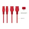 KABELMEISTER SK0190-R018 Netzkabel Schuko auf IEC C13 1,8m Schwarz