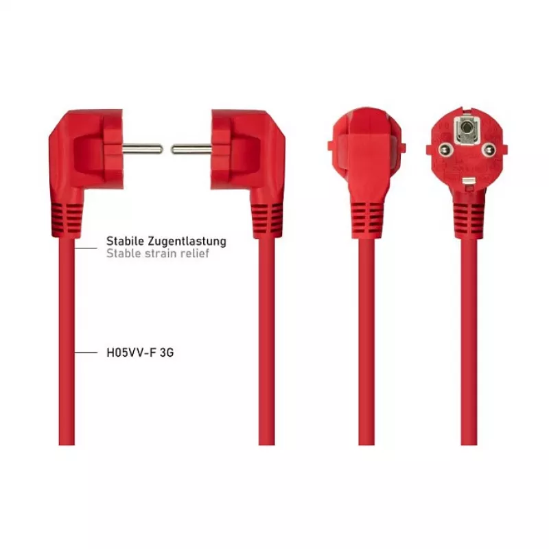 KABELMEISTER SK0190-R018 Netzkabel Schuko auf IEC C13 1,8m Schwarz