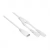 KABELMEISTER SK0877-W003 Power-Splitter-Kabel IEC C8 auf 2x IEC C7, 0,3 m, Schwarz