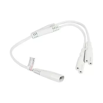 KABELMEISTER SK0877-W003 Power-Splitter-Kabel IEC C8 auf 2x IEC C7, 0,3 m, Schwarz