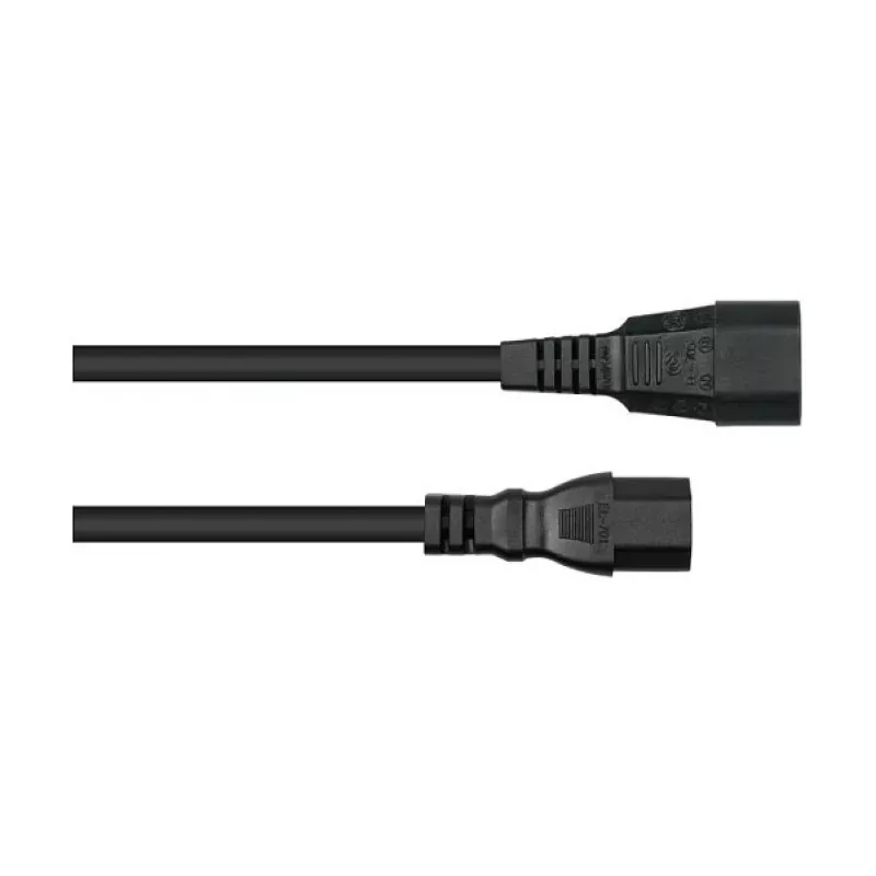 Kabelmeister SK1450-S050 IEC C14-C15 Stromkabel 5m, 10A, 250V, Schwarz