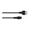 Kabelmeister SK6505-S018 Netzkabel - Italienischer Typ I Stecker auf IEC C5, Schwarz, 1,8m