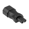KABELMEISTER SKA-1470S IEC C14 auf C7 Netzteiladapter – 250 V / 2,5 A, Schwarz