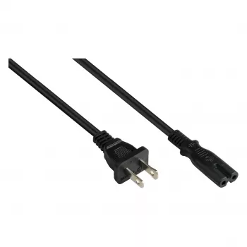 Kabelmeister US Typ A auf C7 UL Netzkabel 5m Schwarz