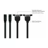 Kabelmeister USB 2.0 Verlängerungskabel, Typ-A Stecker auf Panel-Mount Typ-A Buchse, 1 m, Schwarz