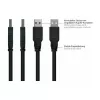Kabelmeister USB 2.0 Verlängerungskabel, Typ-A Stecker auf Panel-Mount Typ-A Buchse, 1 m, Schwarz