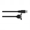 Kabelmeister USB 2.0 Verlängerungskabel, Typ-A Stecker auf Panel-Mount Typ-A Buchse, 1 m, Schwarz