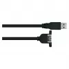 Kabelmeister USB 3.0 Verlängerungskabel, Panel-Mount, Typ-A Stecker auf Typ-A Buchse, 0,3 m, Schwarz, UL-zertifiziert