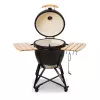 Kamado Bono Grande Keramikgrill 23″ Holzkohle-BBQ mit Wagen, Schwarz