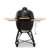 Kamado Bono Grande Keramikgrill 23″ Holzkohle-BBQ mit Wagen, Schwarz