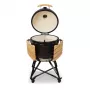 Kamado Bono Grande Keramikgrill 23″ Holzkohle-BBQ mit Wagen, Schwarz