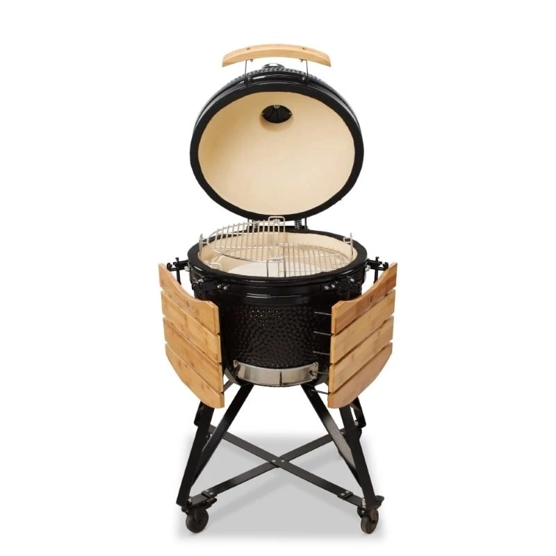 KAMADO BONO MEDIA 20 (52CM) Keramik-Holzkohlegrill, Glänzend Schwarz