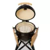 KAMADO BONO MEDIA 20 (52CM) Keramik-Holzkohlegrill, Glänzend Schwarz