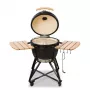 KAMADO BONO MEDIA 20 (52CM) Keramik-Holzkohlegrill, Glänzend Schwarz