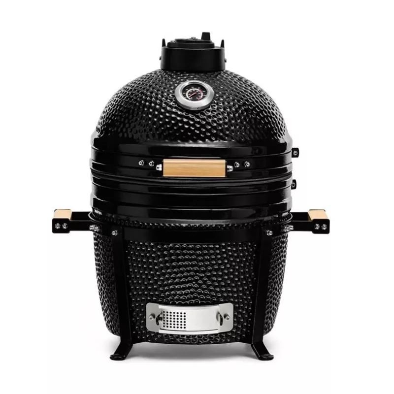 KAMADO BONO MINIMO 15 (40CM) Kamado-Keramikgrill, 33 cm Grillrost, glänzend schwarz