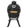 Kamado Bono Picnic Keramikgrill 13 inch Kamado Holzkohlegrill mit Wagen, Holzkohle, Schwarz