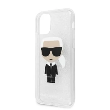 Karl Lagerfeld Apple iPhone 11 Pro Max Glitter Iconic Body Cover Silber