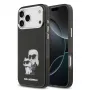 Karl Lagerfeld Apple iPhone 15 Pro Max Silicone IML Aquarelle Karl and Choupette Case Black