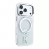 Karl Lagerfeld IML Ring Stand 360 Kameo Metal MagSafe Hülle für iPhone 18 Pro / 17 Pro - Transparent