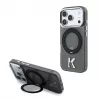Karl Lagerfeld IML Ring Stand 360 Kameo Metal MagSafe-Hülle für iPhone 18 Pro Max / 17 Pro Max - Schwarz