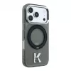 Karl Lagerfeld IML Ring Stand 360 Kameo Metal MagSafe-Hülle für iPhone 18 Pro Max / 17 Pro Max - Schwarz
