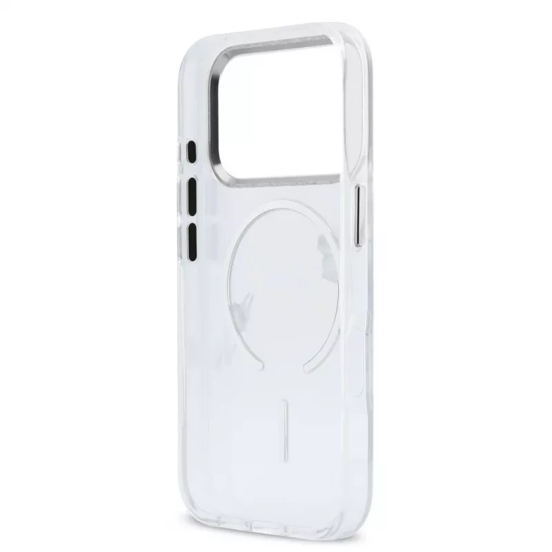 Karl Lagerfeld iPhone 15 Pro MagSafe Hartschale Transparent mit Karl Script Logo