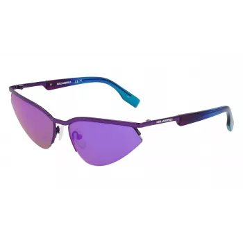 KARL LAGERFELD KL352S6117500 Unisex Rechteck-Sonnenbrille Schwarz/Grau 61mm
