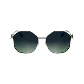 KARL LAGERFELD KL358S-041 Damen-Sonnenbrille - Schwarzer Rahmen, graue Gläser, 57 mm