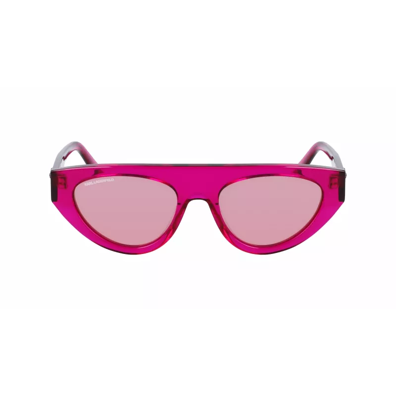 KARL LAGERFELD KL6043S-86 Damen eckige Acetat-Sonnenbrille Schwarz/Grau 52mm