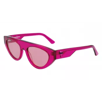 KARL LAGERFELD KL6043S-86 Damen eckige Acetat-Sonnenbrille Schwarz/Grau 52mm
