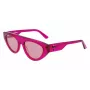 KARL LAGERFELD KL6043S-86 Damen eckige Acetat-Sonnenbrille Schwarz/Grau 52mm