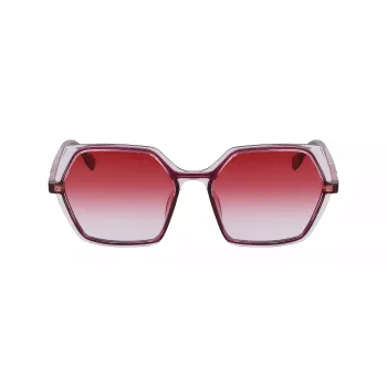 KARL LAGERFELD KL6083S-626 Damen Cat Eye Sonnenbrille Schwarz Grau Verlauf 56mm