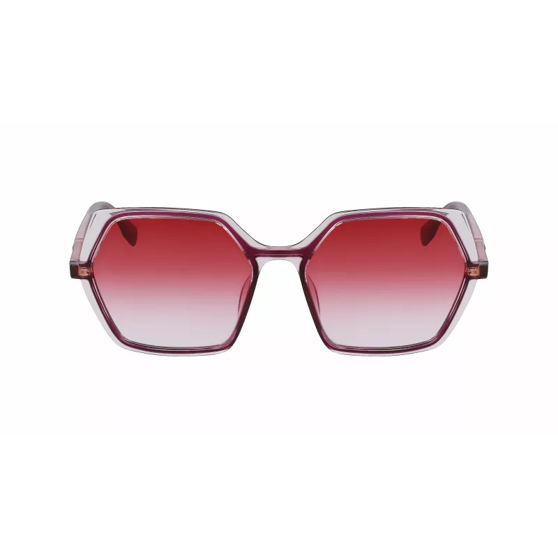 KARL LAGERFELD KL6083S-626 Damen Cat Eye Sonnenbrille Schwarz Grau Verlauf 56mm