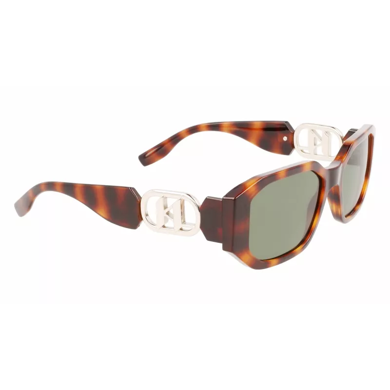 KARL LAGERFELD KL6085S-240 Damen Cat-Eye-Sonnenbrille Havana Braun Verlauf 55mm