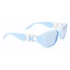 KARL LAGERFELD KL6085S-450 Damen-Sonnenbrille Schwarz Smoke Grey 55mm