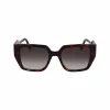 KARL LAGERFELD KL6098SN-240 Damen eckige Acetat-Sonnenbrille - Braun Havana Gestell, Brauner Verlaufsglas - 52/19/140 mm