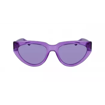 KARL LAGERFELD KL6100S-516 Damen-Sonnenbrille - Acetatrahmen, graue Gläser, 54 mm