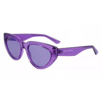 KARL LAGERFELD KL6100S-516 Damen-Sonnenbrille - Acetatrahmen, graue Gläser, 54 mm