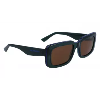 KARL LAGERFELD KL6101S-300 Unisex Sonnenbrille 54mm graue Gläser schwarzer Acetatrahmen UV400