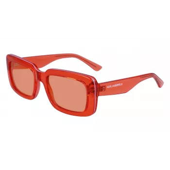KARL LAGERFELD KL6101S-800 Unisex-Sonnenbrille - Schwarzer Rahmen, graue Gläser, 54 mm