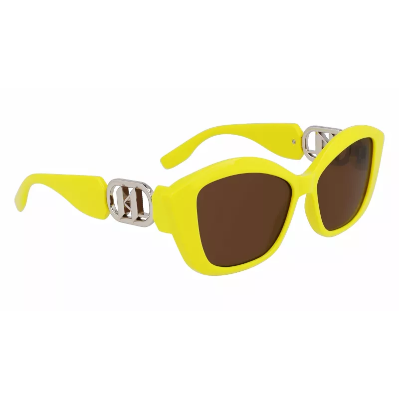 KARL LAGERFELD KL6102S-703 Damen Katzenaugen-Sonnenbrille Schwarz Grau Verlauf 56mm
