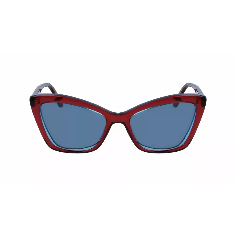 KARL LAGERFELD KL6105S-604 Damen Katzenaugen-Sonnenbrille Havana Braun Verlauf 54mm