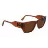 KARL LAGERFELD KL6123S541824 Unisex-Sonnenbrille, glänzend schwarzer Rahmen, graue Gläser, 54/18/140 mm