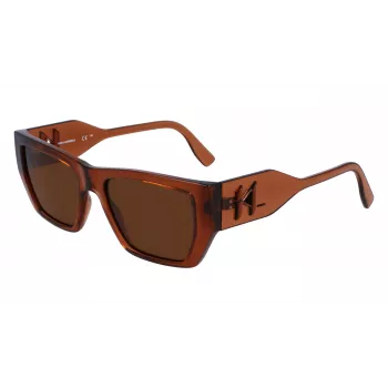 KARL LAGERFELD KL6123S541824 Unisex-Sonnenbrille, glänzend schwarzer Rahmen, graue Gläser, 54/18/140 mm