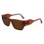 KARL LAGERFELD KL6123S541824 Unisex-Sonnenbrille, glänzend schwarzer Rahmen, graue Gläser, 54/18/140 mm